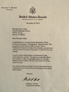 Letter from Senator Michael Bennet